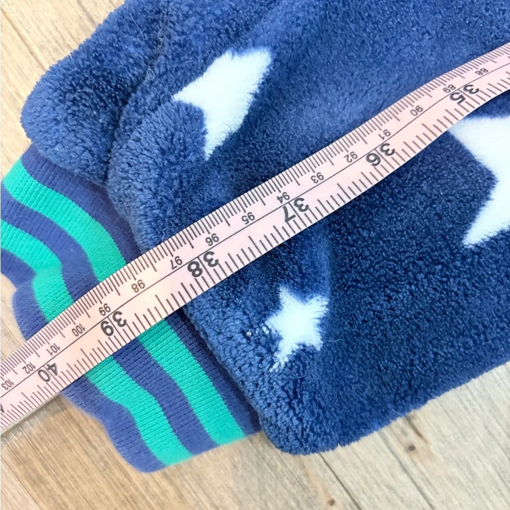 Mini Boden Navy Star Fleece onsie 6-7y